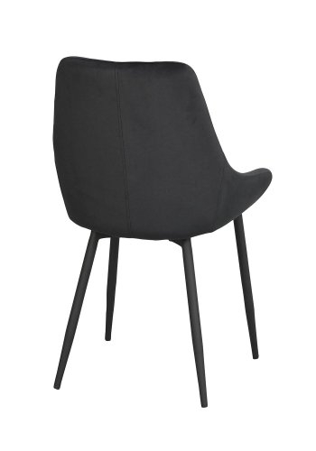 ROWICO Sierra spisebordsstol - sort polyester og sort metal