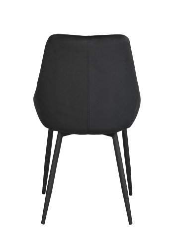 ROWICO Sierra spisebordsstol - sort polyester og sort metal