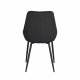 ROWICO Sierra spisebordsstol - sort polyester og sort metal