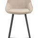 ROWICO Sierra barstol, m. rygln og fodsttte - beige fljl og sort metal