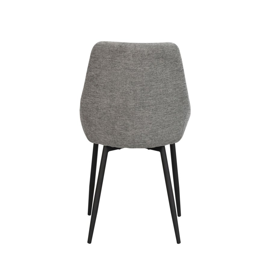 ROWICO Sierra spisebordsstol - gr polyester og sort metal