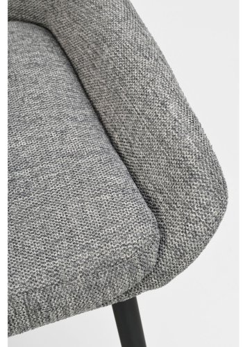 ROWICO Sierra spisebordsstol - gr polyester og sort metal