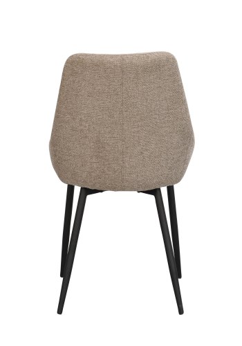 ROWICO Sierra spisebordsstol - beige polyester og sort metal