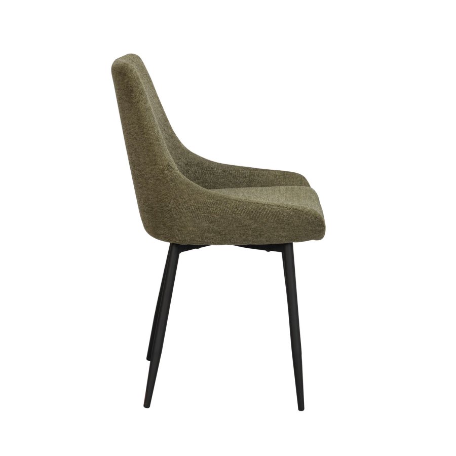 ROWICO Sierra spisebordsstol - grn polyester og sort metal
