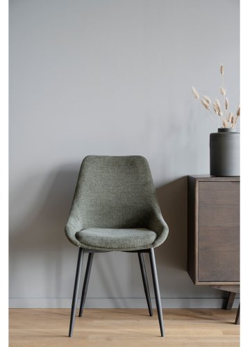 ROWICO Sierra spisebordsstol - grn polyester og sort metal