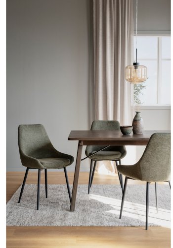 ROWICO Sierra spisebordsstol - grn polyester og sort metal