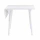 ROWICO Lotta spisebord - hvid m. klap, kvadratisk (80x80+25) 