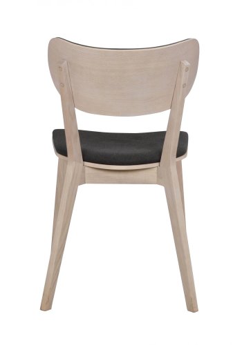 ROWICO Kato spisebordsstol - hvidpigmenteret eg og mrkegrt stof