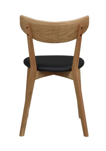 ROWICO Ami spisebordsstol - lakeret eg og sort PU lder