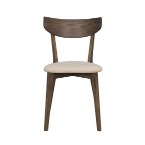ROWICO Ami spisebordsstol - beige stof og brun eg