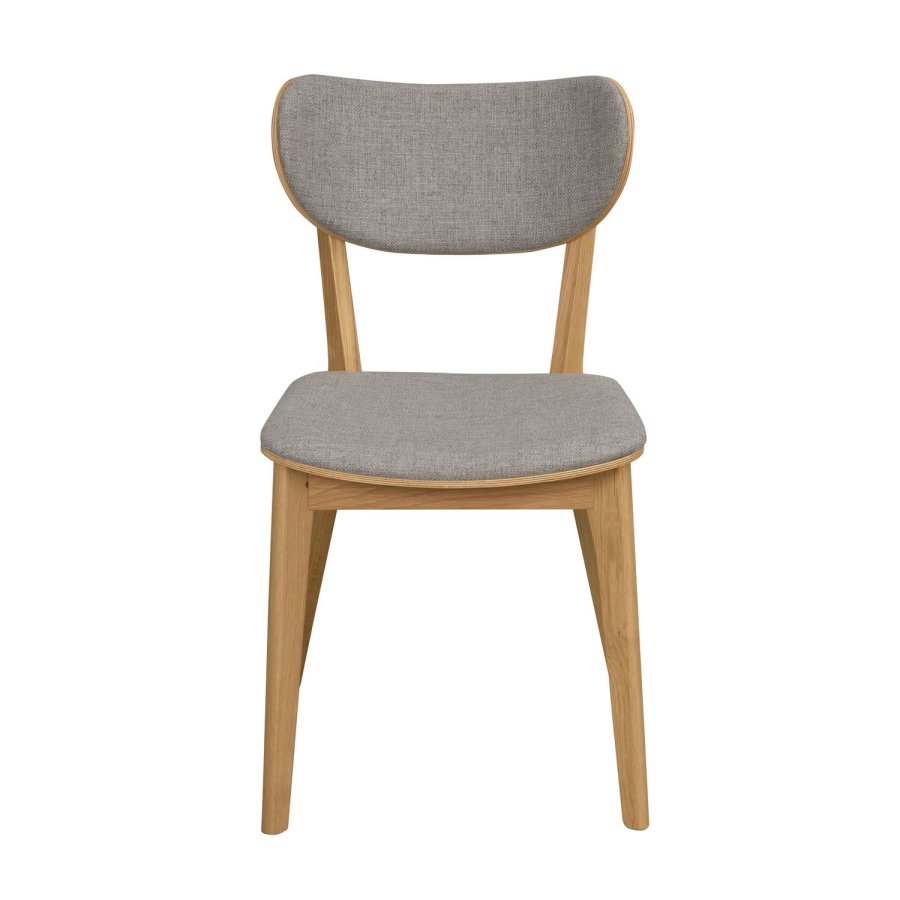 ROWICO Kato spisebordsstol - lysegr stof og natur egetr 