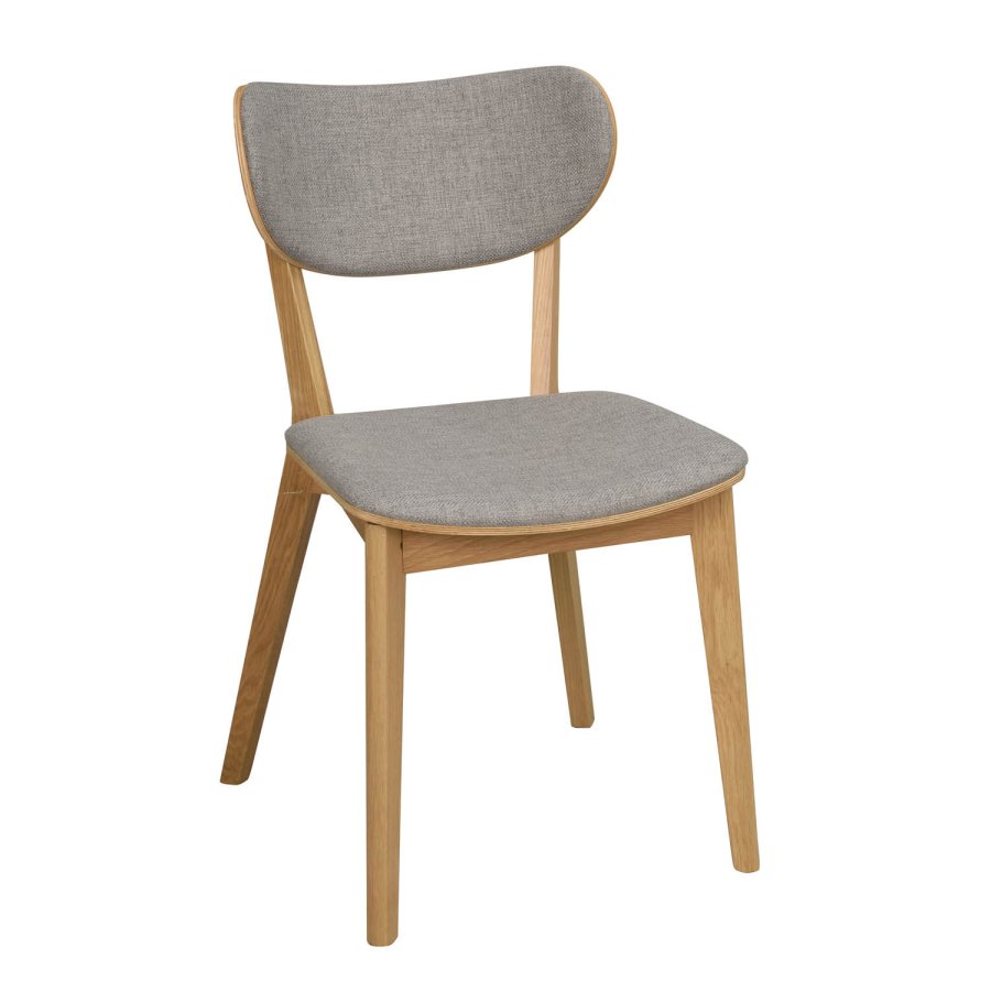 ROWICO Kato spisebordsstol - lysegr stof og natur egetr 