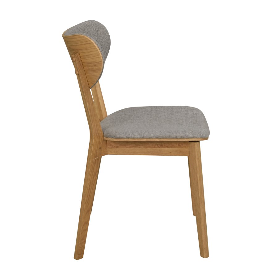 ROWICO Kato spisebordsstol - lysegr stof og natur egetr 