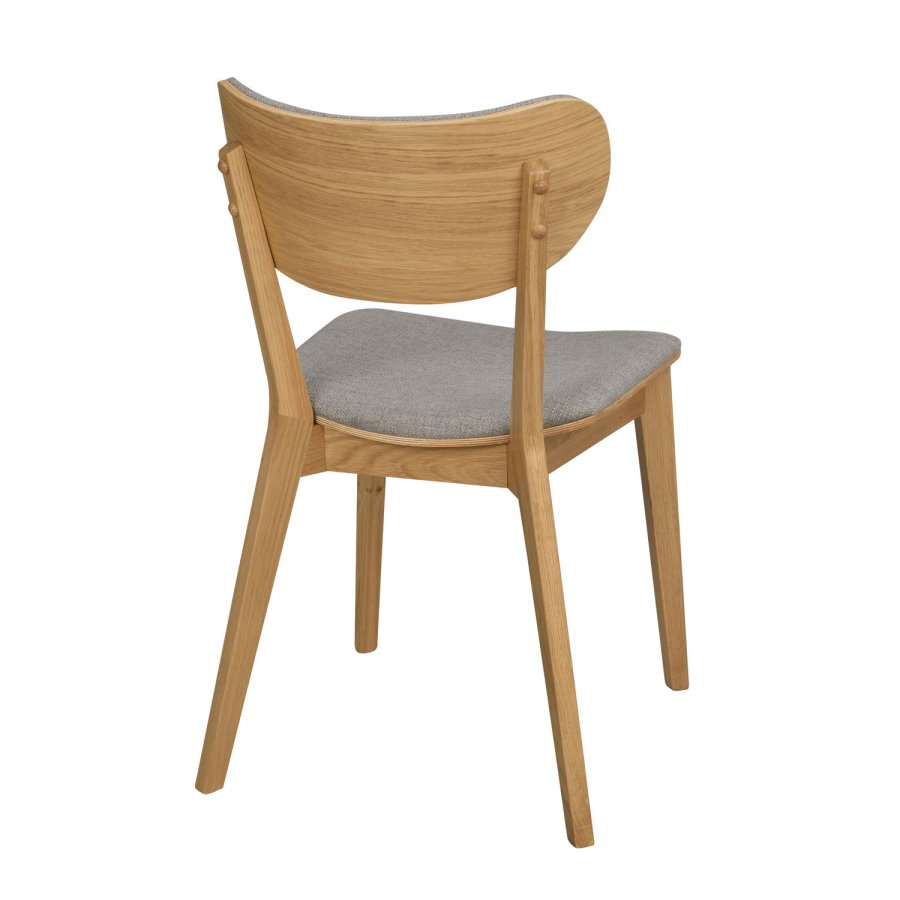 ROWICO Kato spisebordsstol - lysegr stof og natur egetr 