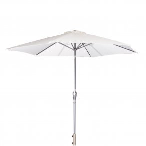 VENTURE DESIGN Leeds parasol 3m - gr aluminium og hvid polyester 