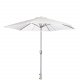VENTURE DESIGN Leeds parasol 3m - gr aluminium og hvid polyester 