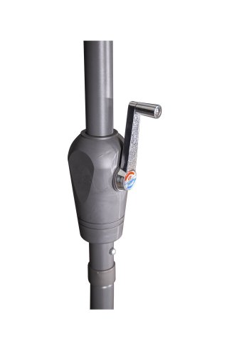 VENTURE DESIGN Leeds parasol 3m - gr aluminium og hvid polyester 