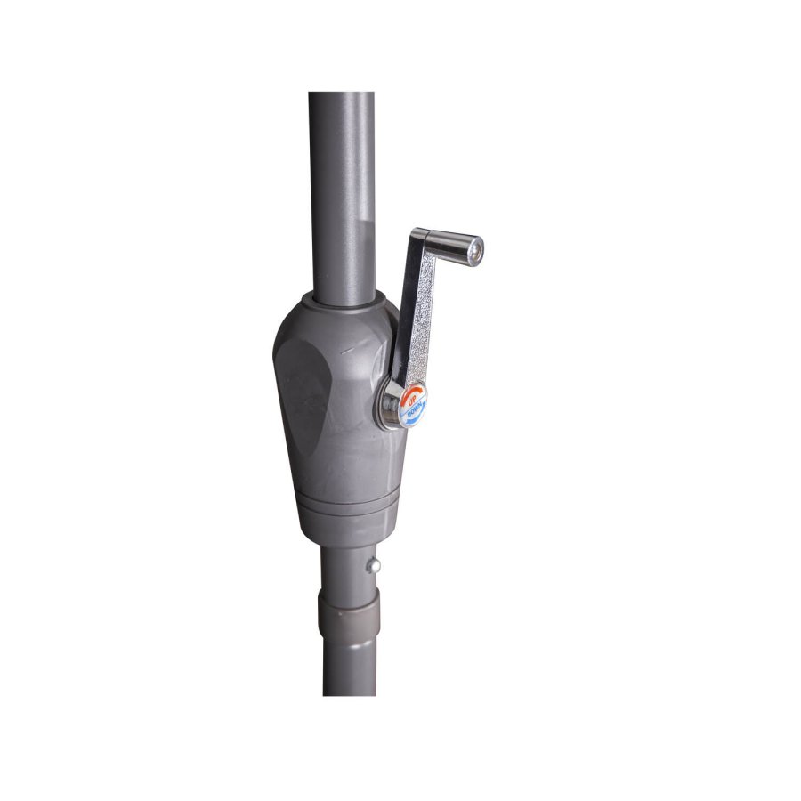 VENTURE DESIGN Leeds parasol 3m - gr aluminium og hvid polyester 