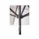 VENTURE DESIGN Leeds parasol 3m - gr aluminium og hvid polyester 
