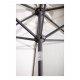 VENTURE DESIGN Leeds parasol 3m - gr aluminium og hvid polyester 