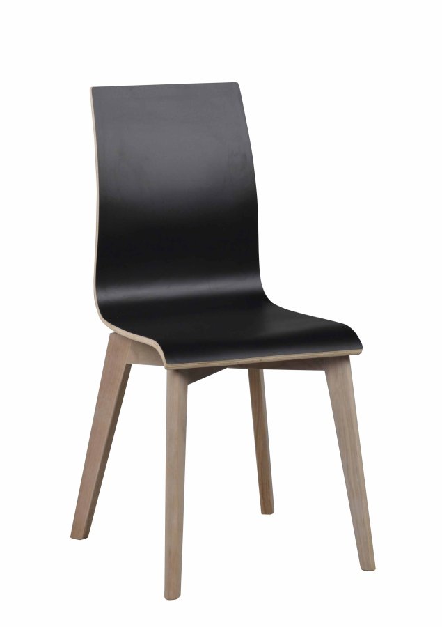ROWICO Gracy spisebordsstol - sort laminat/hvidpigmenteret eg