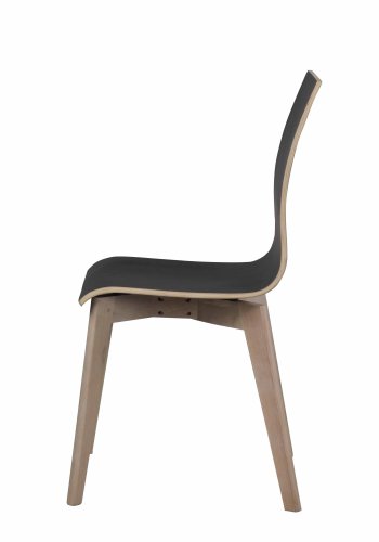 ROWICO Gracy spisebordsstol - sort laminat/hvidpigmenteret eg