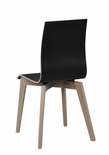 ROWICO Gracy spisebordsstol - sort laminat/hvidpigmenteret eg