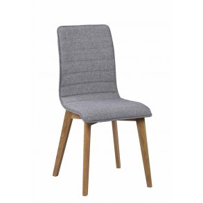 ROWICO Gracy spisebordsstol - lysegrt stof/lakeret eg