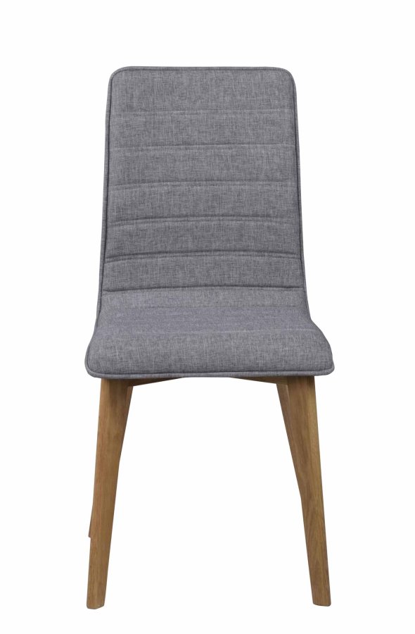 ROWICO Gracy spisebordsstol - lysegrt stof/lakeret eg