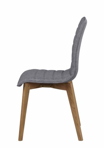 ROWICO Gracy spisebordsstol - lysegrt stof/lakeret eg