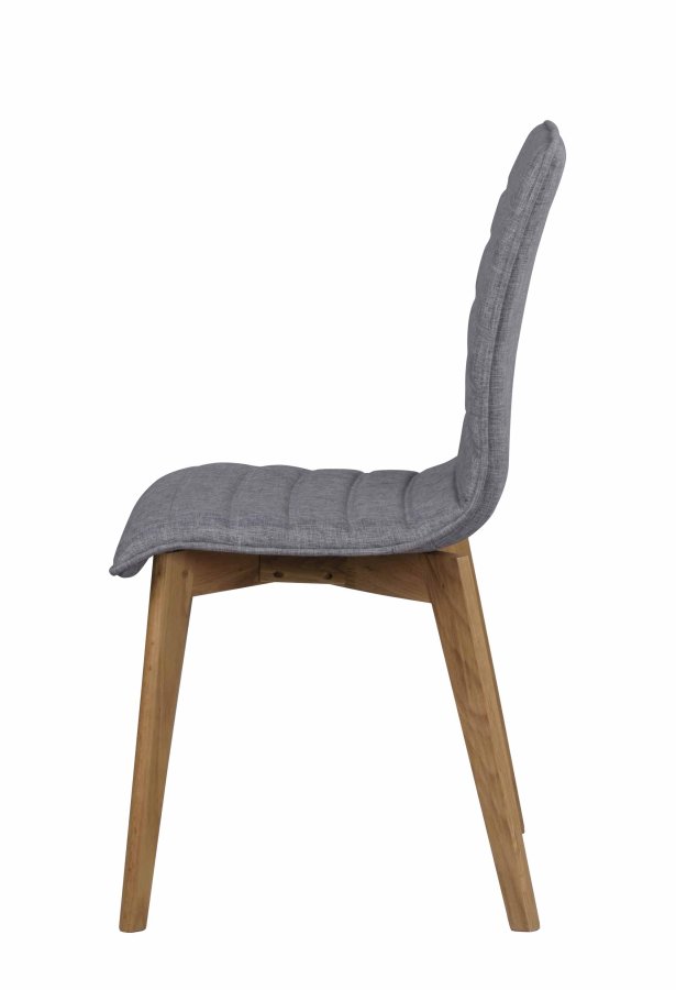 ROWICO Gracy spisebordsstol - lysegrt stof/lakeret eg