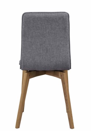 ROWICO Gracy spisebordsstol - lysegrt stof/lakeret eg