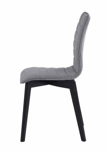 ROWICO Gracy spisebordsstol - lysegrt stof/sortlakeret eg