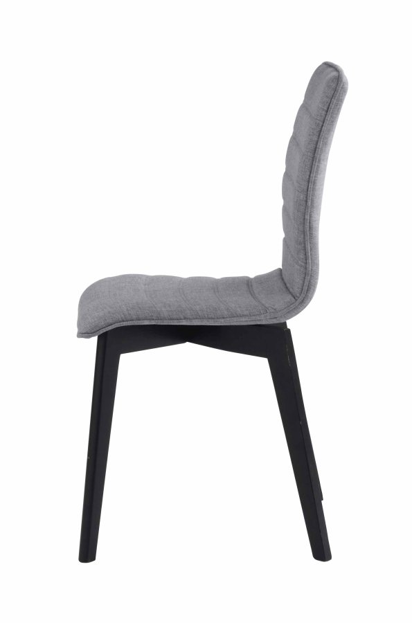 ROWICO Gracy spisebordsstol - lysegrt stof/sortlakeret eg