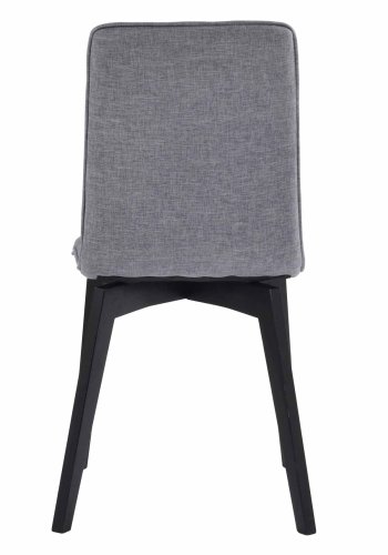 ROWICO Gracy spisebordsstol - lysegrt stof/sortlakeret eg