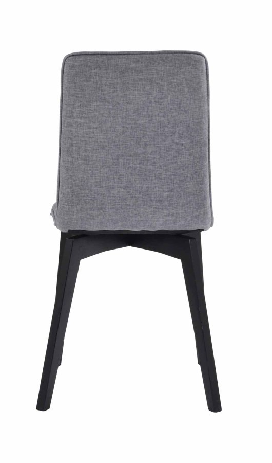 ROWICO Gracy spisebordsstol - lysegrt stof/sortlakeret eg