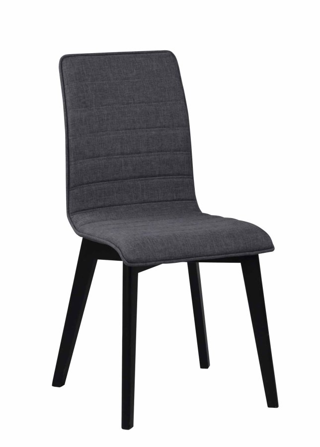 ROWICO Gracy spisebordsstol - mrkegrt stof/sortlakeret eg