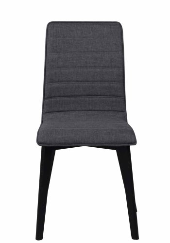 ROWICO Gracy spisebordsstol - mrkegrt stof/sortlakeret eg