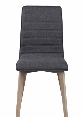 ROWICO Gracy spisebordsstol - mrkegrt stof/hvidpigmenteret eg