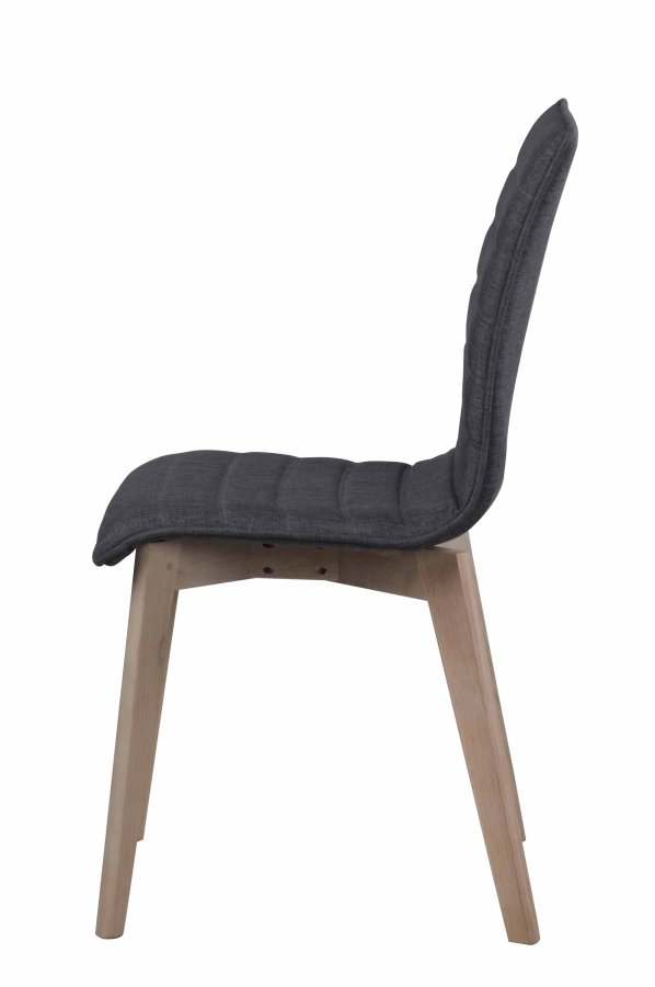 ROWICO Gracy spisebordsstol - mrkegrt stof/hvidpigmenteret eg