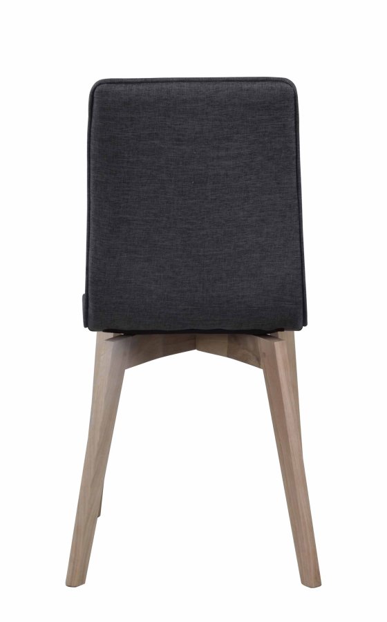 ROWICO Gracy spisebordsstol - mrkegrt stof/hvidpigmenteret eg