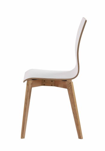ROWICO Gracy spisebordsstol - hvid laminat/egetr 