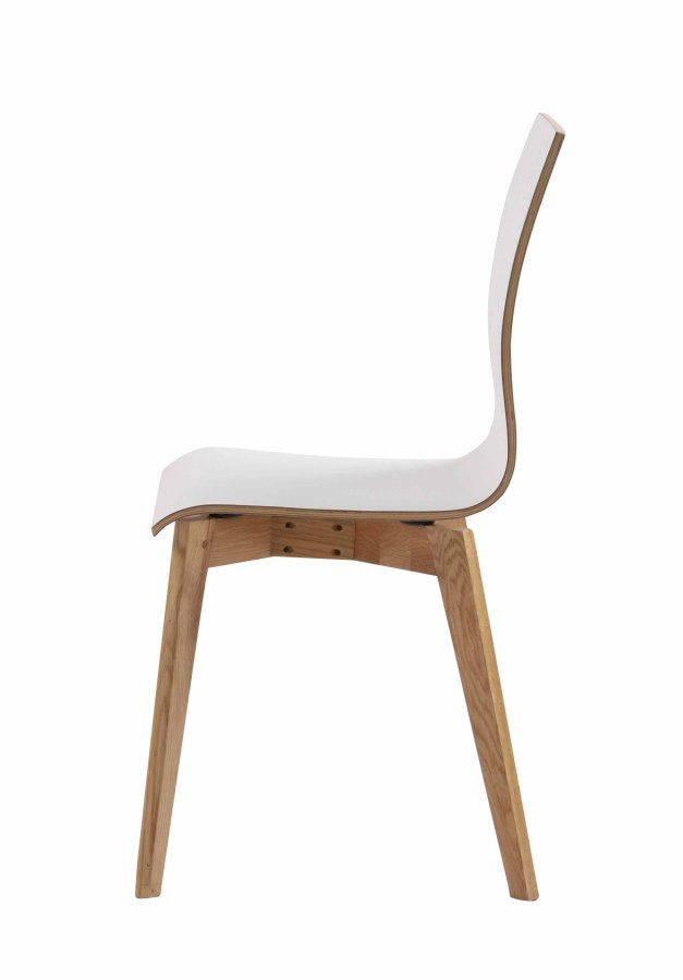 ROWICO Gracy spisebordsstol - hvid laminat/egetr 