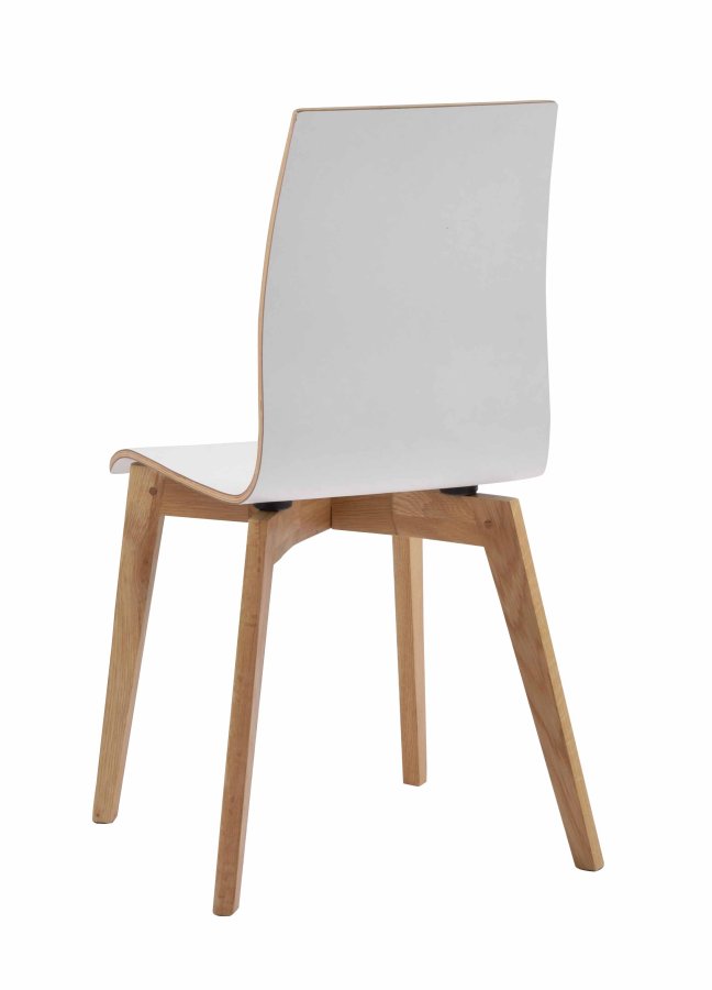 ROWICO Gracy spisebordsstol - hvid laminat/egetr 