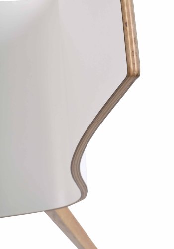 ROWICO Gracy spisebordsstol - hvid laminat/egetr 