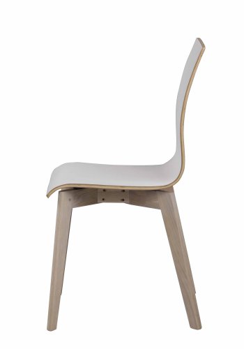 ROWICO Gracy spisebordsstol - hvid laminat/hvidpigmenteret eg