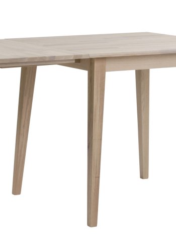 ROWICO Filippa spisebord - hvidolieret eg m. klap (80x80+45) 