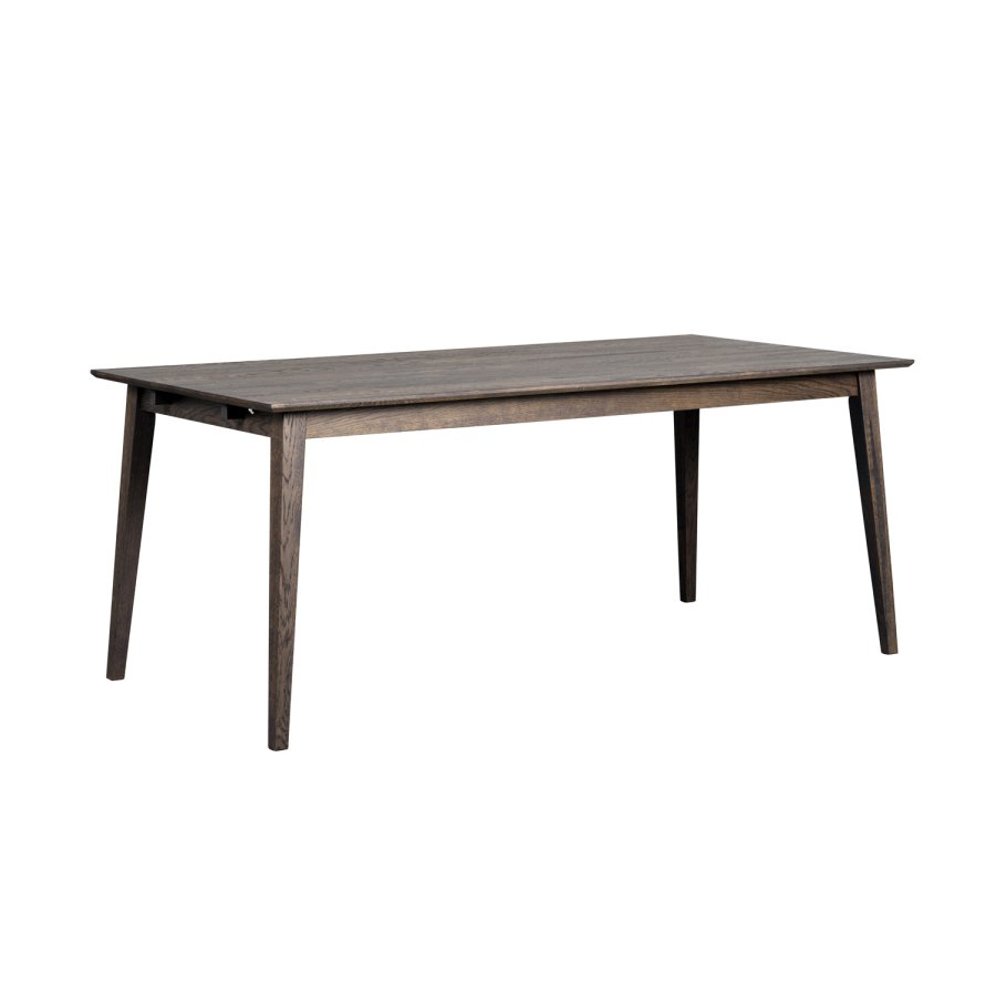 ROWICO rektangulr Filippa spisebord m. udtrk - mrkebrun eg (180x90)