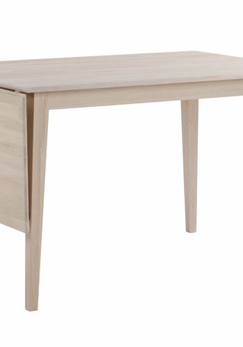 ROWICO Filippa spisebord - hvidolieret eg m. klap (80x120+45)  