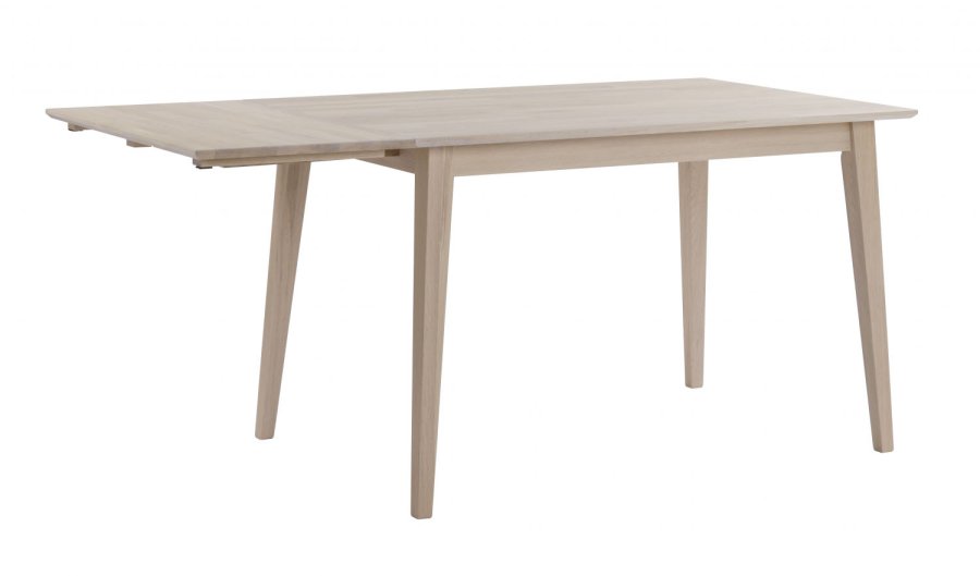 ROWICO Filippa spisebord - hvidolieret eg m. klap (80x120+45)  